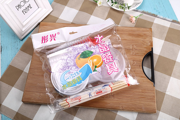 一次性套裝水晶餐具10人份8件套PS材質TX-5555